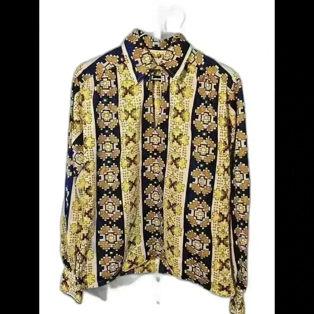 Vintage Brent by Montgomery Ward Poly Shirt size 15-15 1/2